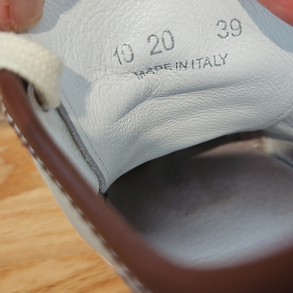 Sofie D'Hoore White and Brown Women's Sneakers - Picture 5 of 6